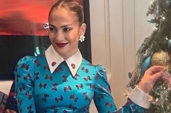 Jennifer López presume la mesa navideña que compartió con Ben Affleck