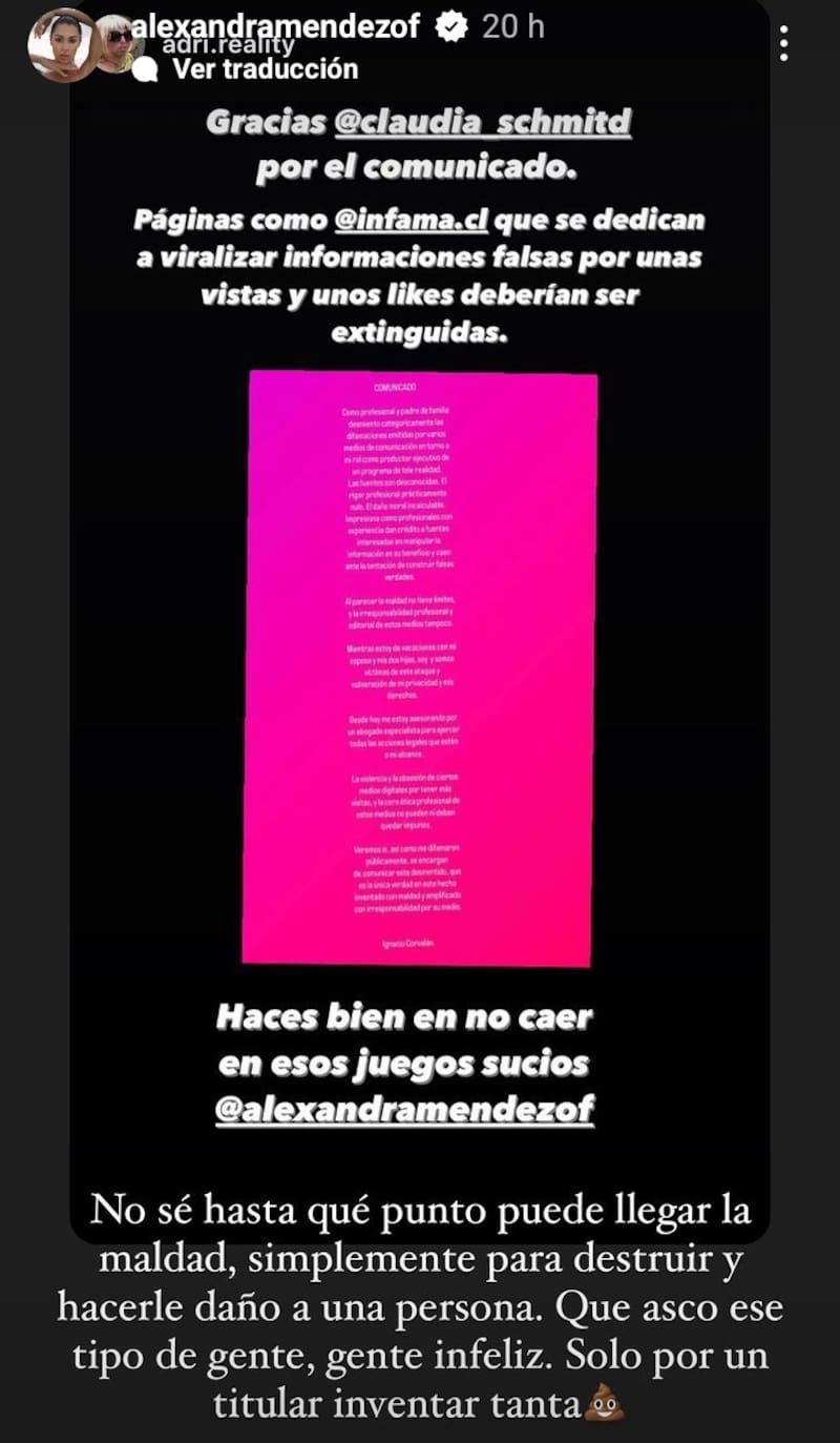 se lanzó contra quienes hicieron correr el rumor. Créditos: Instagram