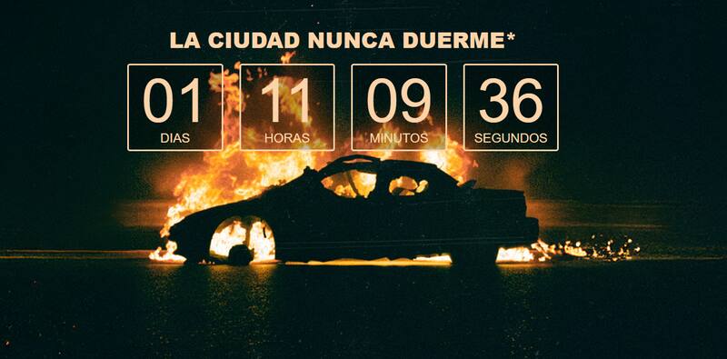 Cuenta regresiva de su próximo disco, La Ciudad Nunca Duerme.