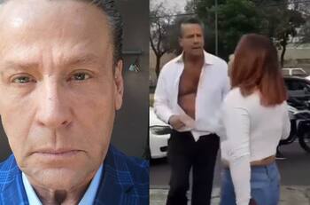 ¡Mujer y una niña involucradas!: Alfredo Adame es captado peleándose a golpes en plena calle