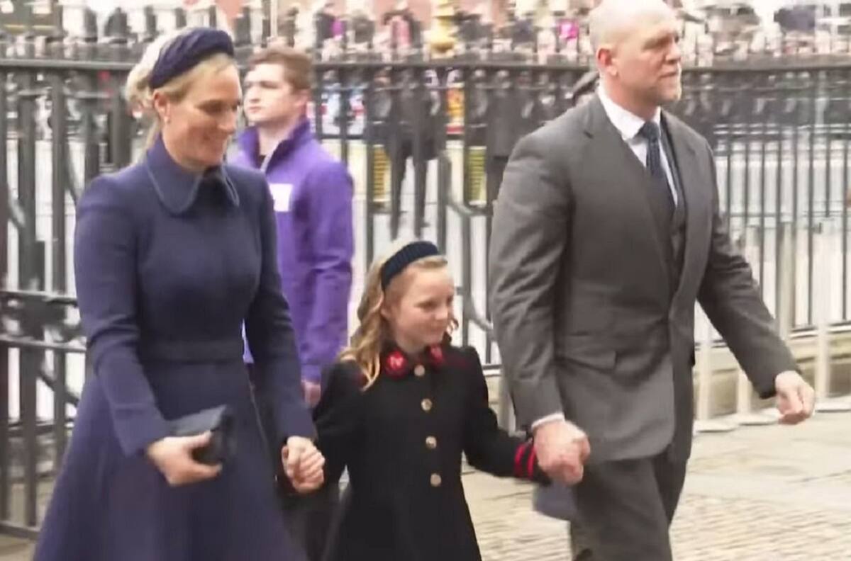 Mia Tindall llegó de sorpresa al servicio en memoria del Príncipe Felipe y se robó las miradas