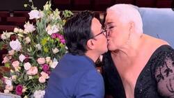 Lupita D'Alessio y Adal Ramones se besan en la boca sorpresivamente en una entrevista