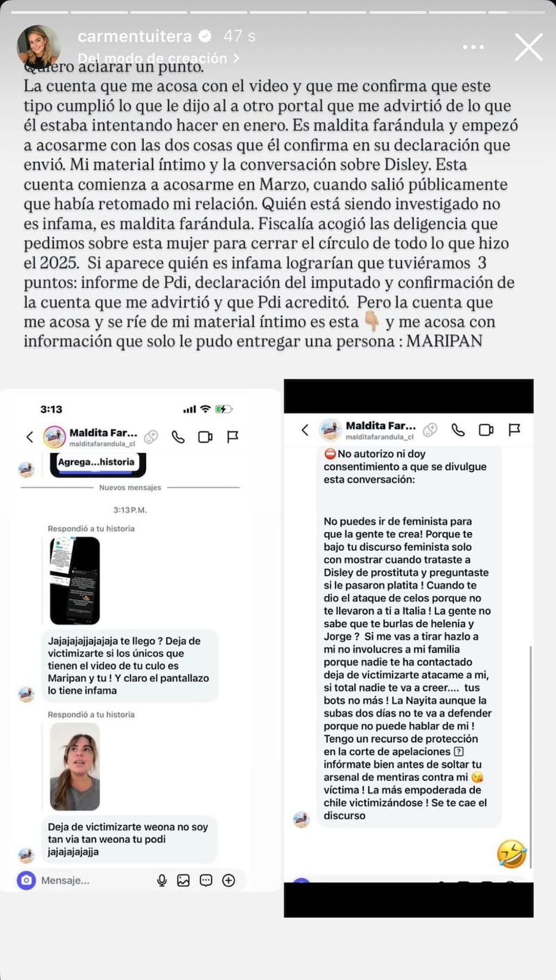 Acusa a una página de Instagram de acoso hacia su persona.
Foto: Instagram