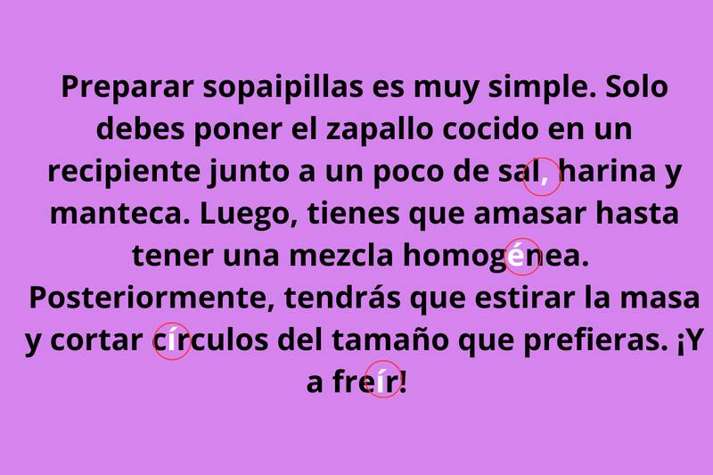 ¡Aquí están los cuatro errores ortográficos!