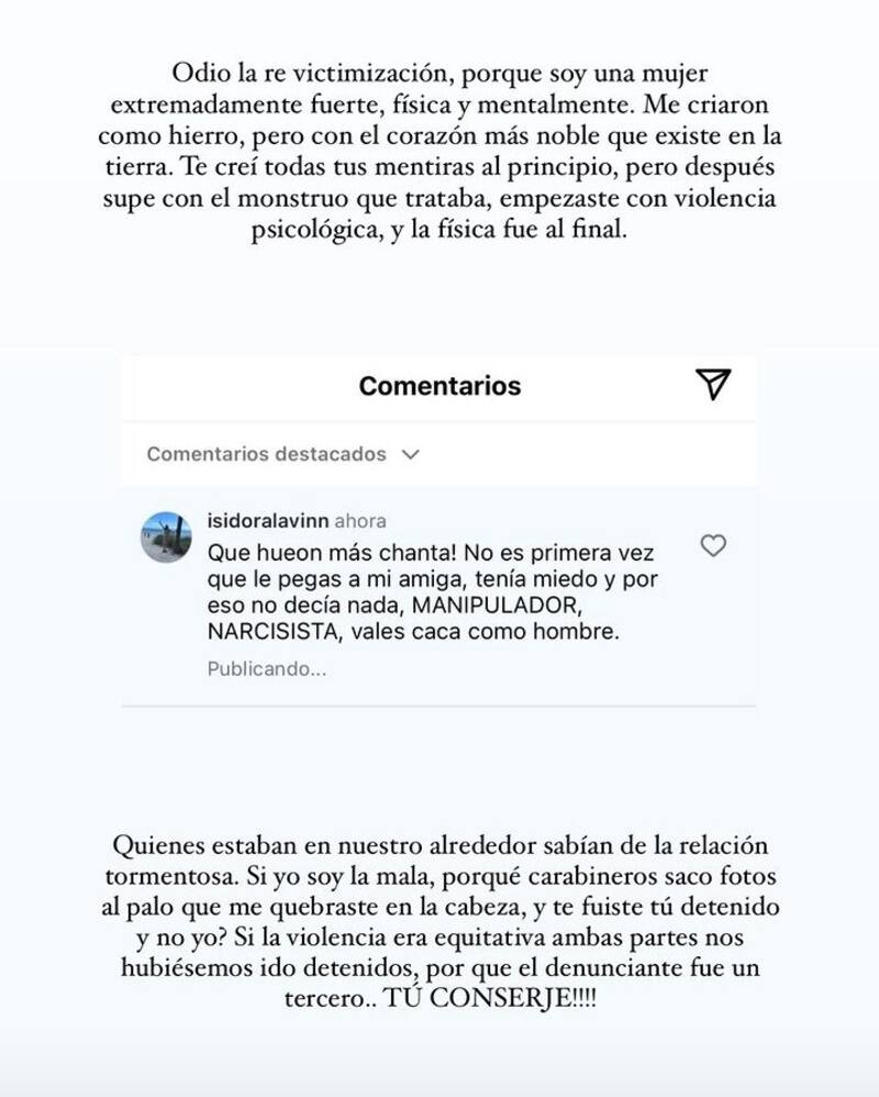 Según cuenta la pareja de Sebastián Ramírez, quien denunció fue el conserje. Créditos: Instagram