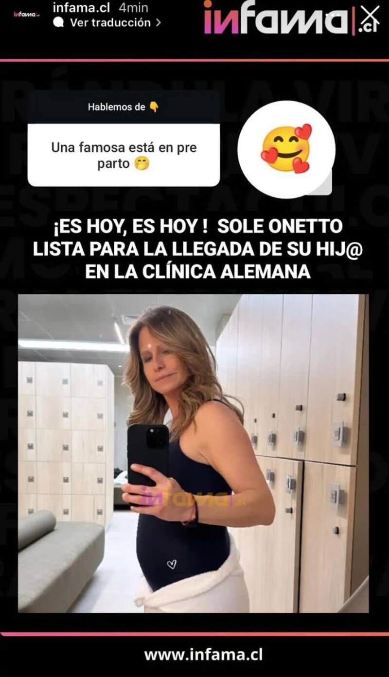 La inédita revelación del Portal Infama respecto al embarazo de Soledad Onetto