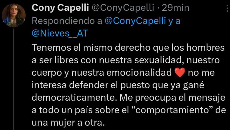 respondió a Romina por X.