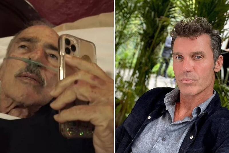 Andrés García y su hijo Leonardo Se desconoce en cuándo será el encuentro - Créditos: Captura de Pantalla