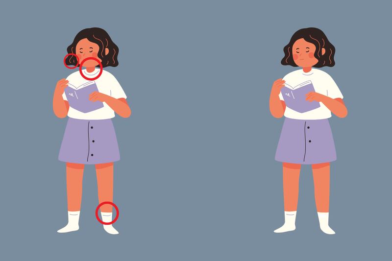 Ilustración de dos niñas leyendo un libro.