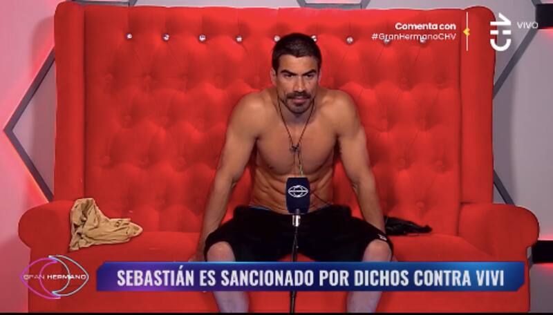Sebastián Ramírez fue sancionado en "Gran Hermano" Chile. Foto: CHV.