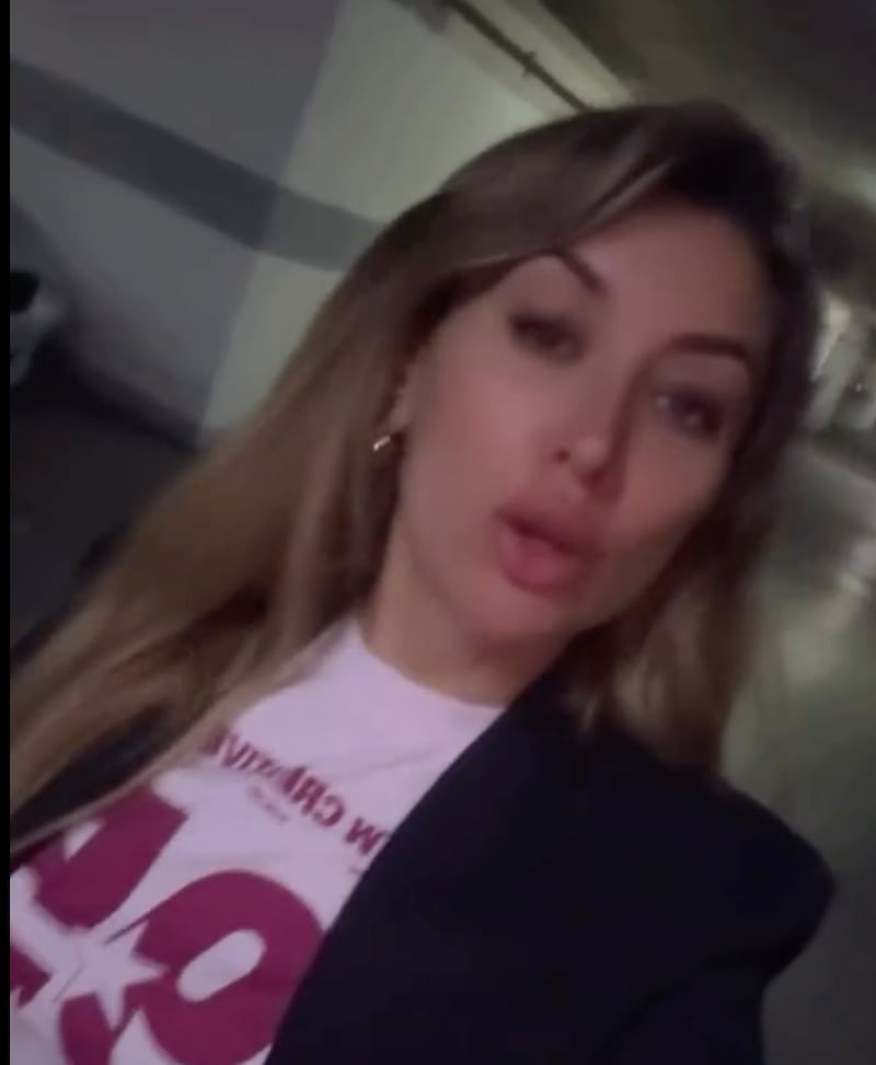 Camila Andrade. La modelo se lanzó con todo contra Francisco Kaminski.