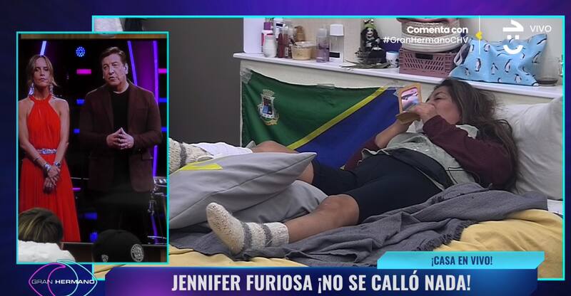 Diana Bolocco, Julio César Rodríguez y Pincoya en "Gran Hermano" Chile.