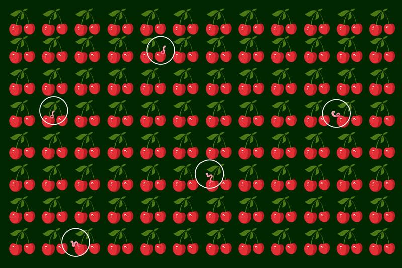 Aquí están los cinco gusanos invasores.