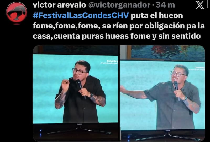 Las reacciones del show del comediante.