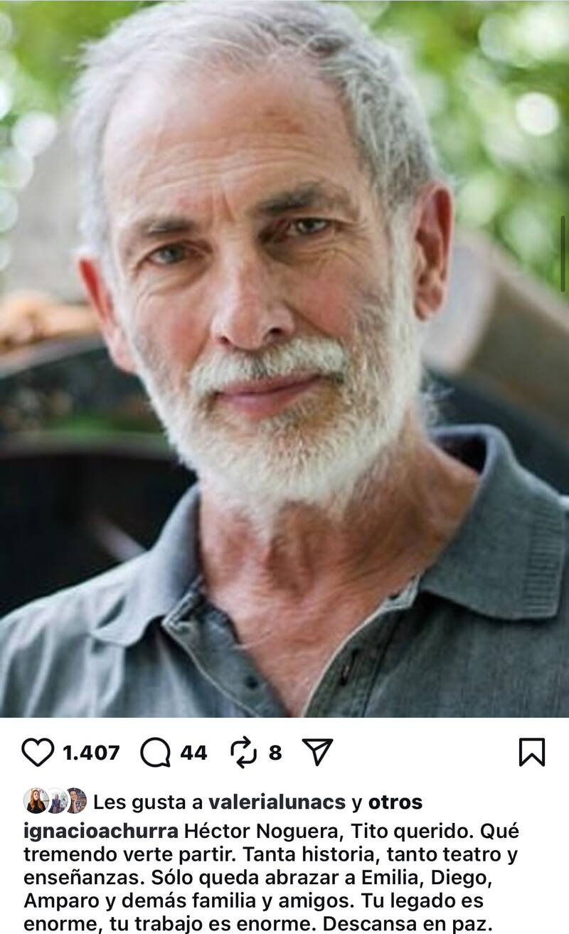 El actor despidió a Héctor Noguera.