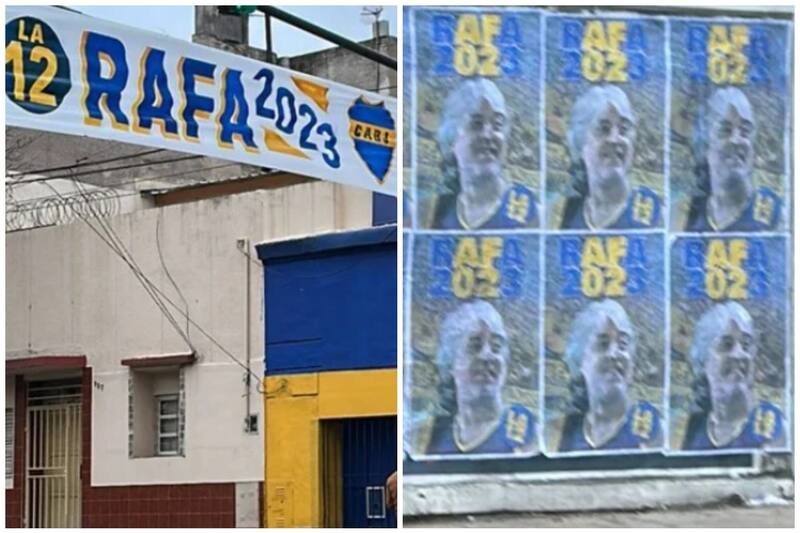 Los afiches de Rafa Di Zeo en el barrio de La Boca