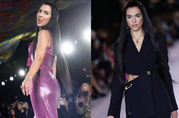 Dua Lipa debutó como una espectacular modelo en desfile de Versace