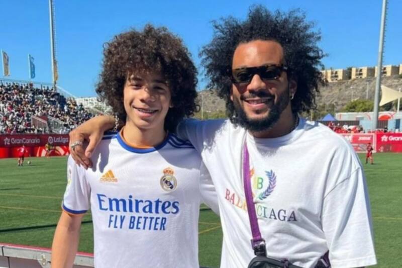El hijo de Marcelo sacó aplausos imitando a CR7