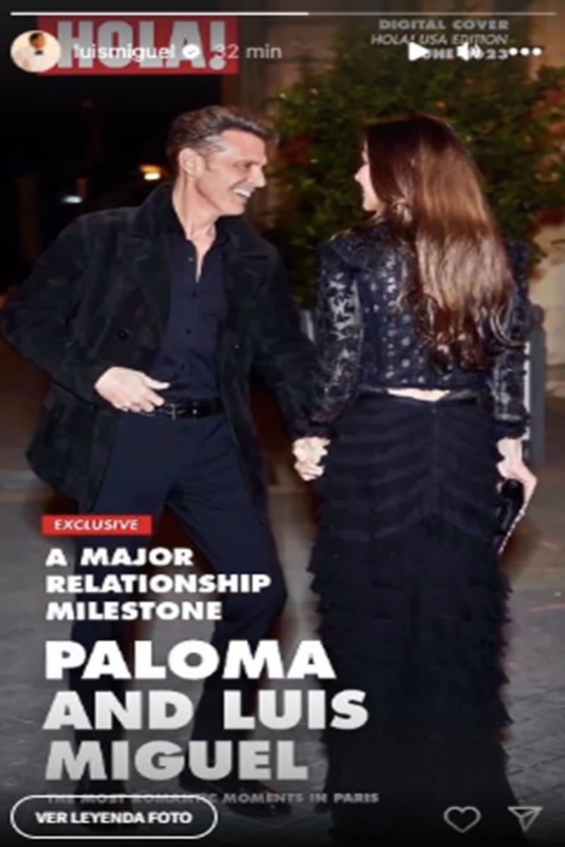 Luis Miguel presume su amor por Paloma Cuevas