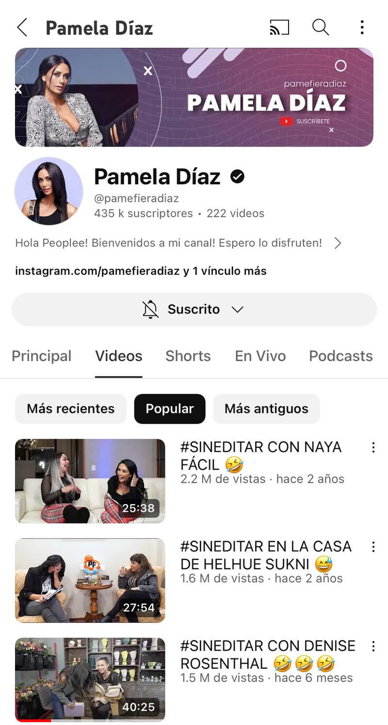 Pamela Díaz y su exitoso canal de Youtube podría convertirse en una productora