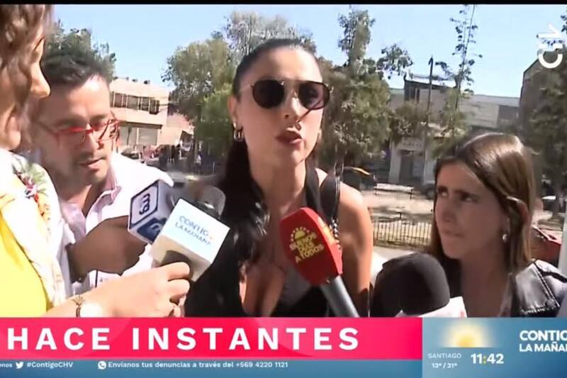 Daniela Aránguiz La modelo tuvo que ir a declarar a la Fiscalía tras sus dichos contra la gestión política de Maite Orsini. - Créditos: Chilevisión
