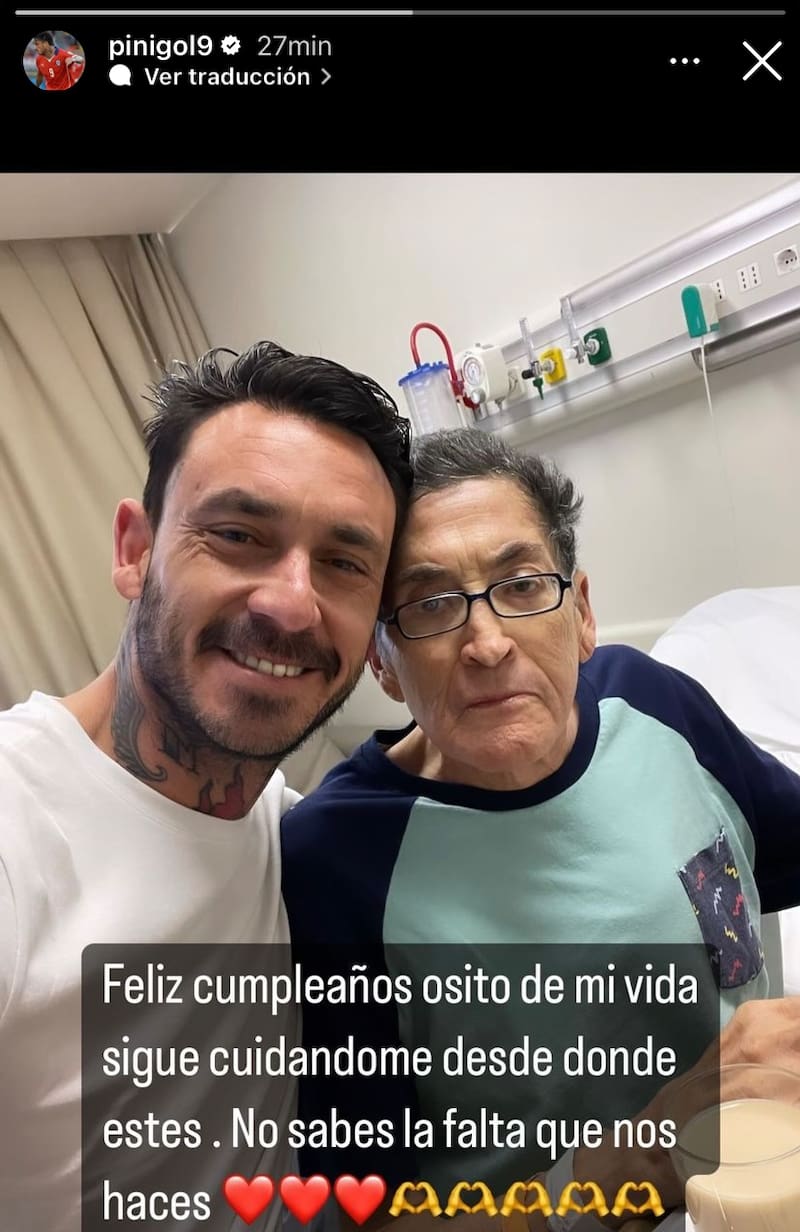 Mauricio Pinilla dedicó un especial mensaje en honor al papá de Gissella Gallardo. Foto: Instagram.