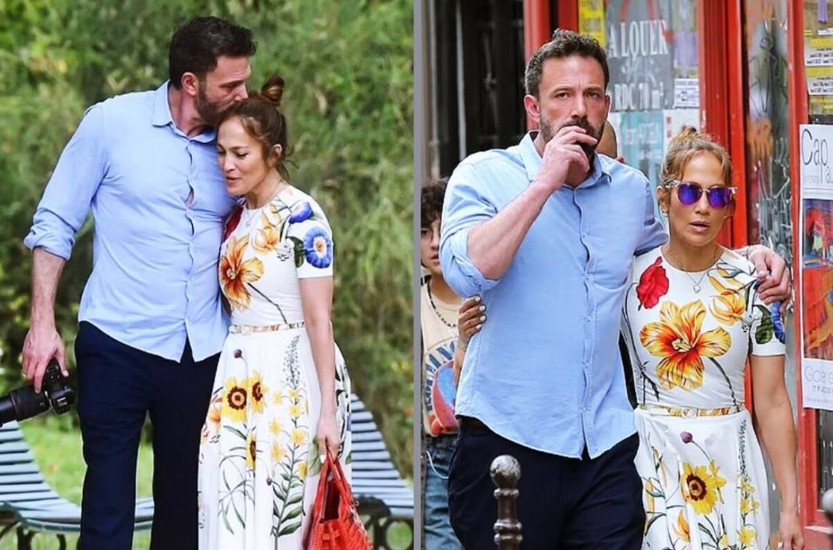 Jennifer Lopez y Ben Affleck se comen a besos en su romántica luna de miel por París