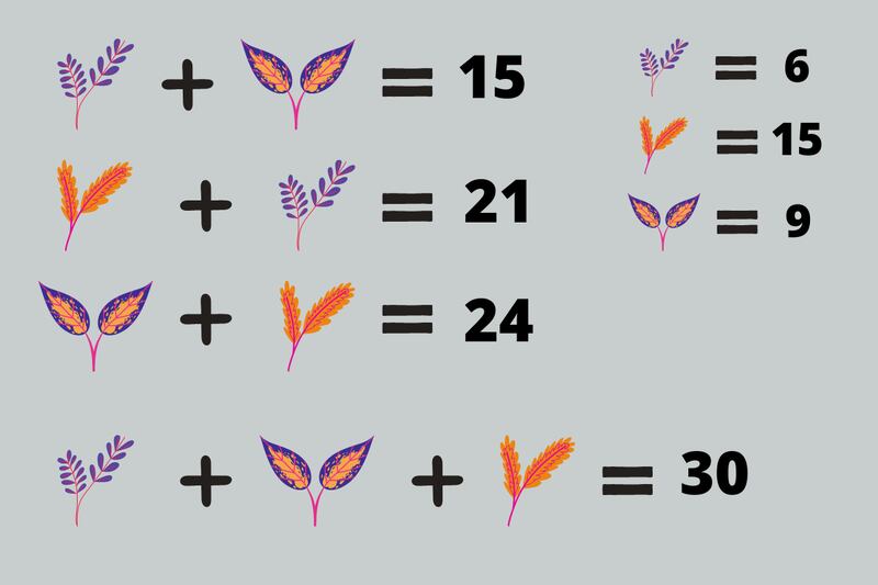 suma realizada con hojas en este test visual.