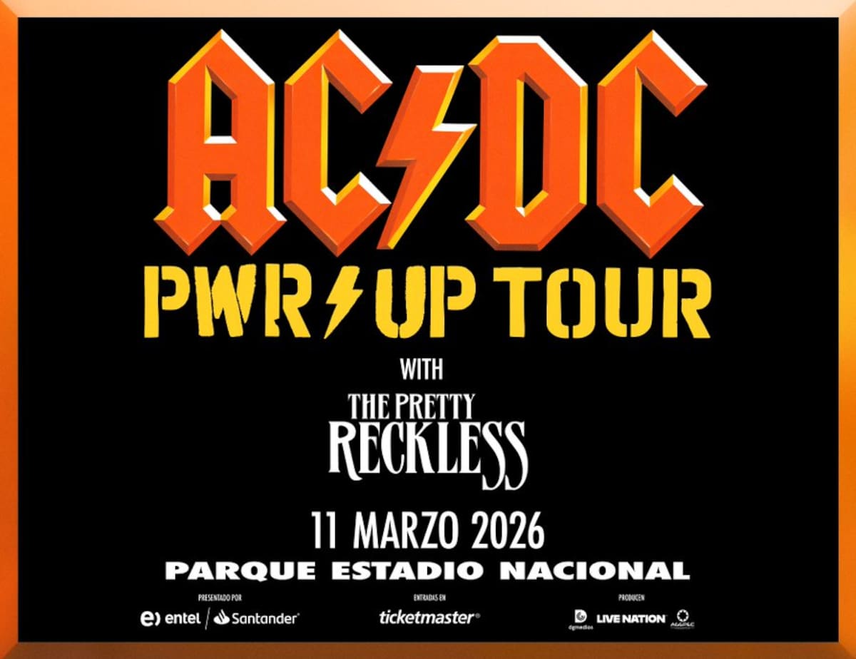 Afiche oficial del concierto de la banda en Chile 2026.