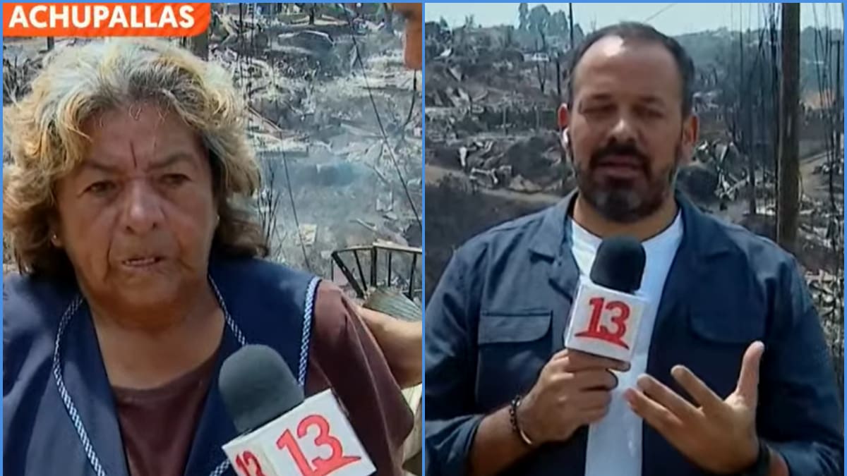 “Cómo nos puede preguntar cómo estamos?”: Damnificada de los incendios forestales en Viña del Mar le paró los carros a periodista de Canal 13