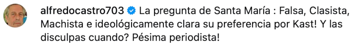 El actor se lanzó con todo contra Cony Santa María.