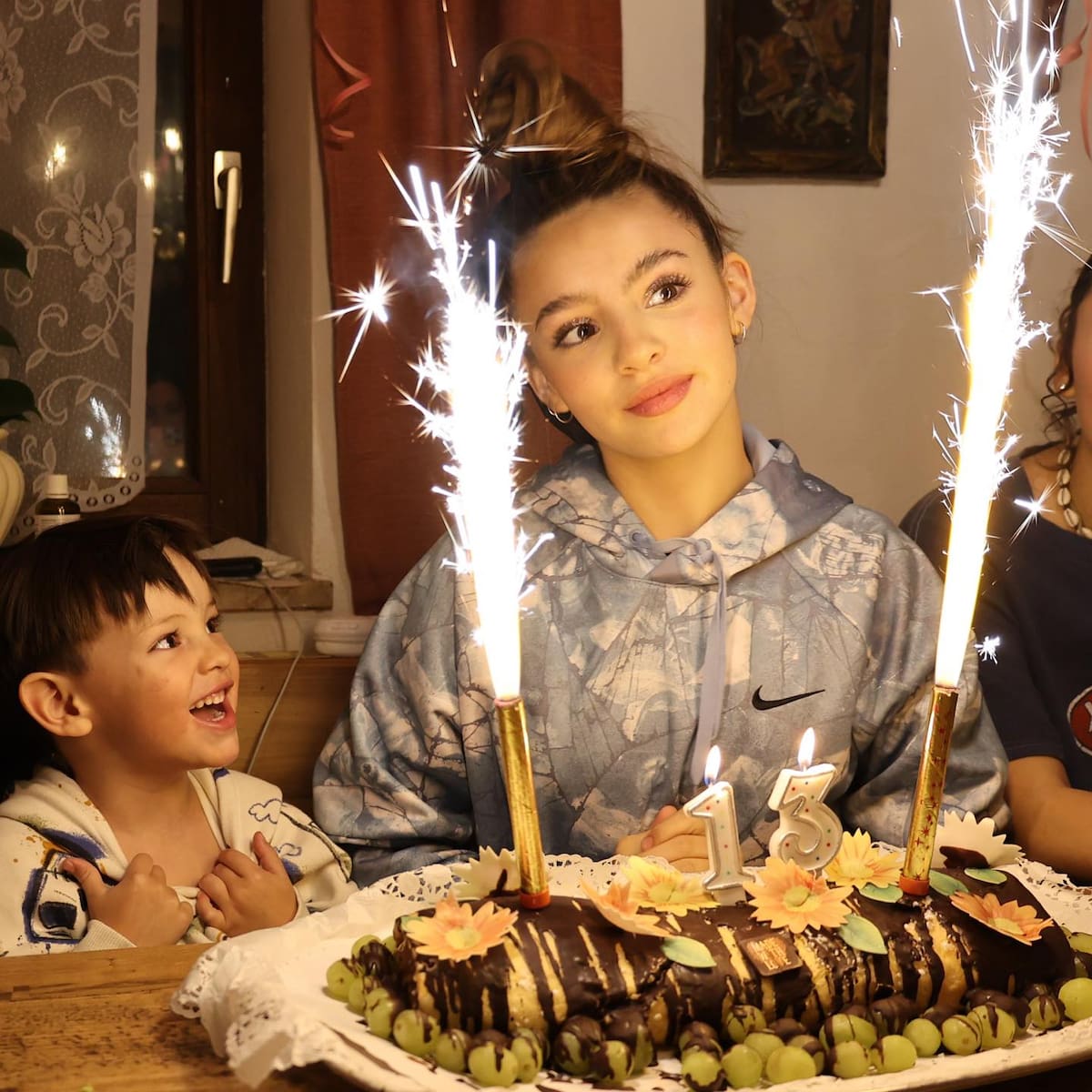 en su cumpleaños 13