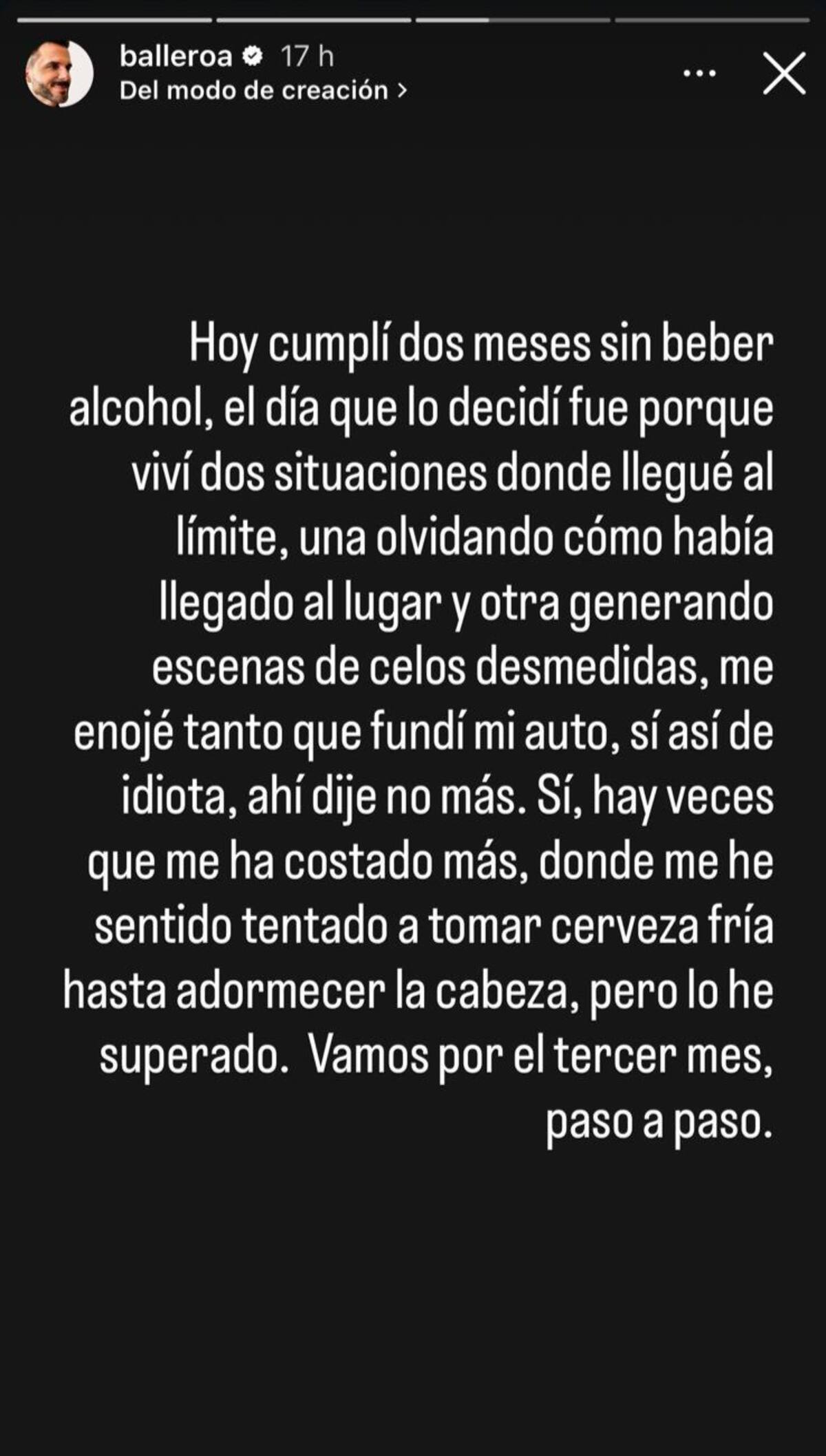 A través de su Instagram.
Foto: captura Instagram