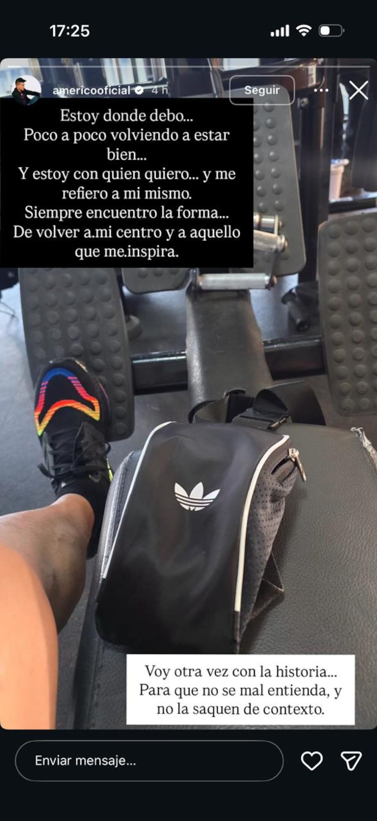 a través de su Instagram.
Foto: captura Instagram