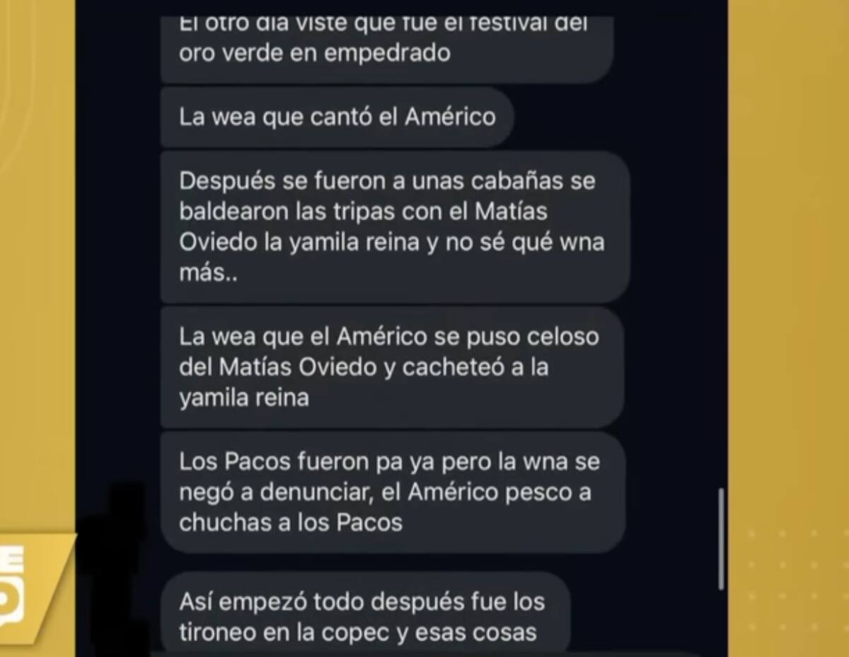 El cantante se habría puesto celoso de Matías Oviedo.