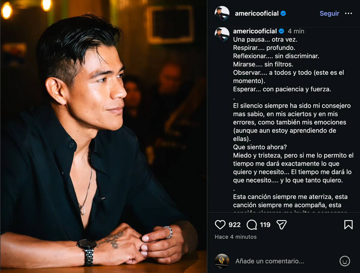 Y su publicación en Instagram.