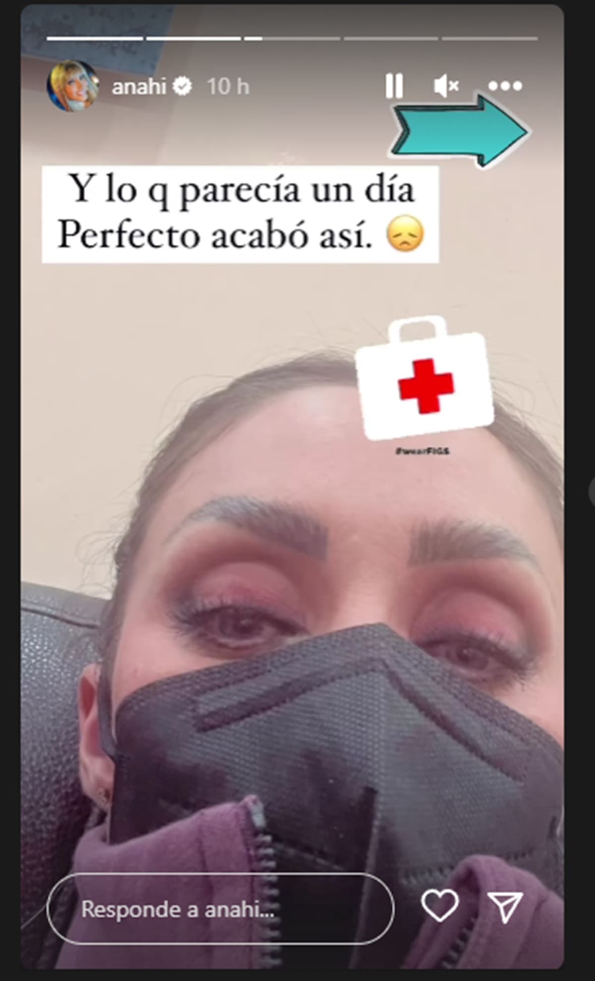 Anahí accidente