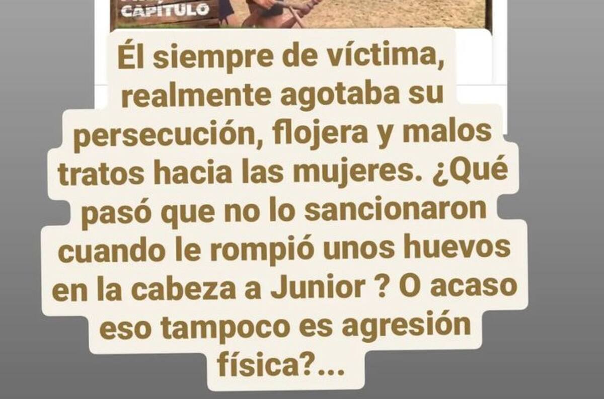 Angélica Sepúlveda criticó a Fabio Agostini. Créditos: Instagram