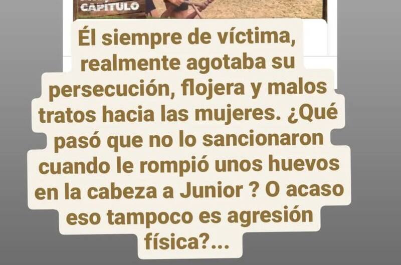 Angélica Sepúlveda criticó a Fabio Agostini. Créditos: Instagram