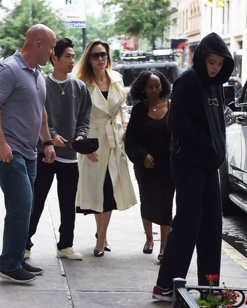 La actriz se dejó ver con sus hijos Maddox, Zahara y Shiloh