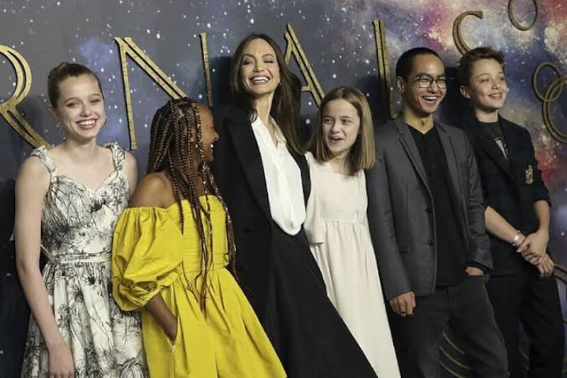 Angelina Jolie Te sorprenderá lo mucho que han crecido los hijos de la protagonista de "Maléfica" y Brad Pitt. - Créditos: Internet