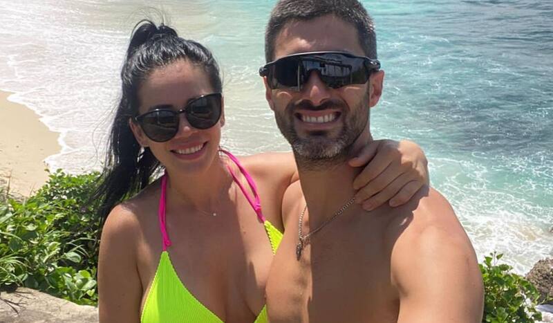 La pareja le dio la bienvenida al 2024.