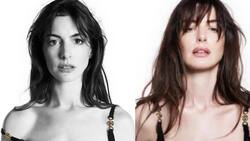 Anne Hathaway sorprende con su lado más fashionista, posando en la nueva campaña de Versace