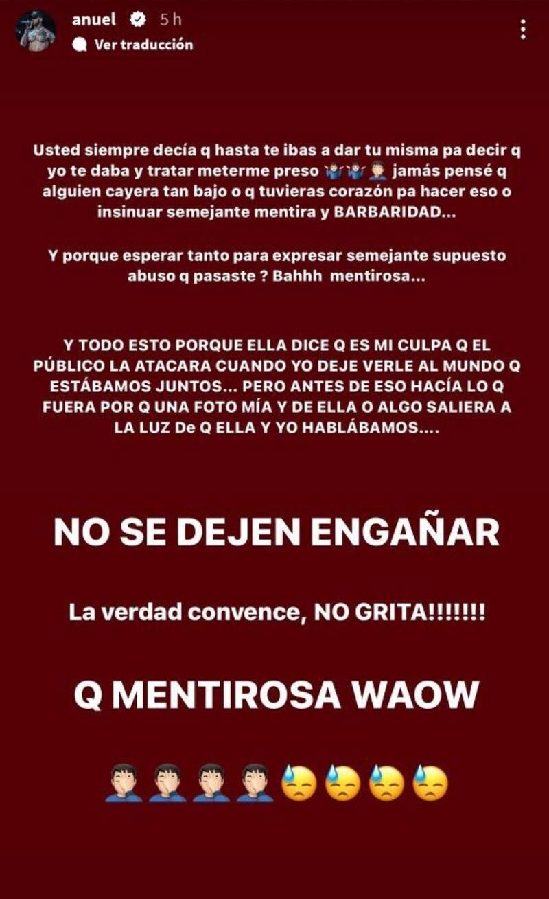 Respondió a las acusaciones de violencia doméstica de Yailin La Más Viral