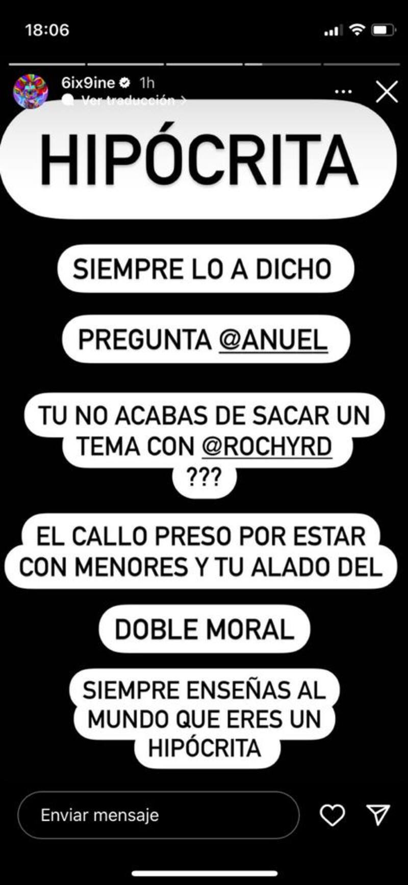 Guerra de declaraciones entre Anuel AA  y Tekashi 6ix9ine