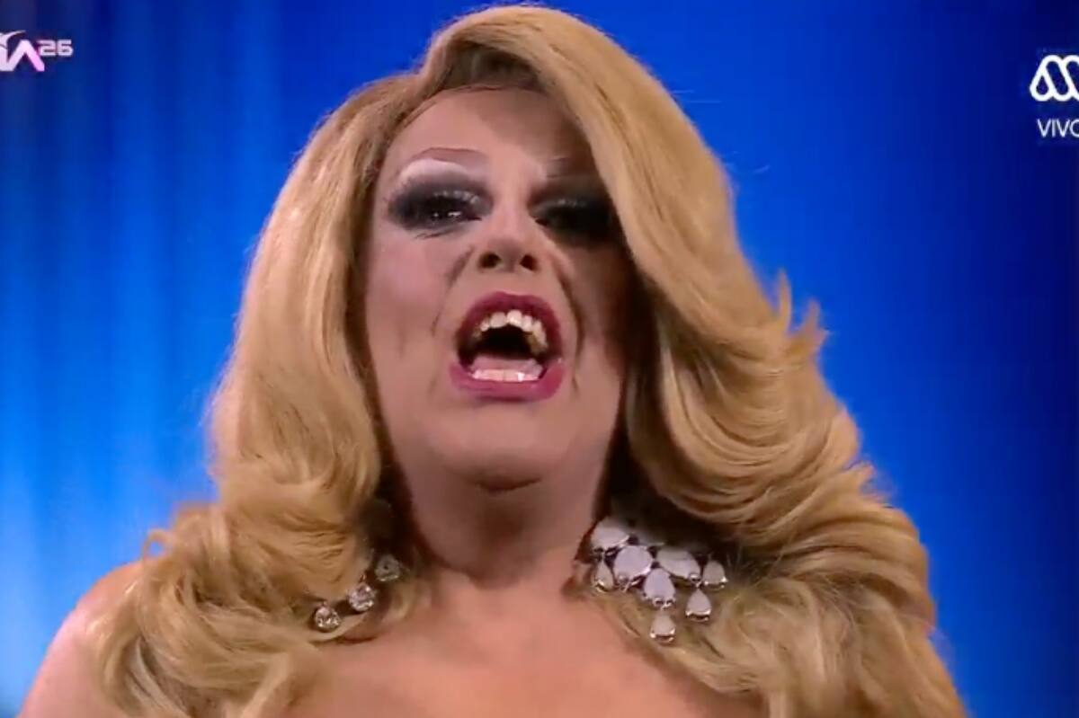 No hizo toda su rutina y fue cortada en Viña. Foto: Captura