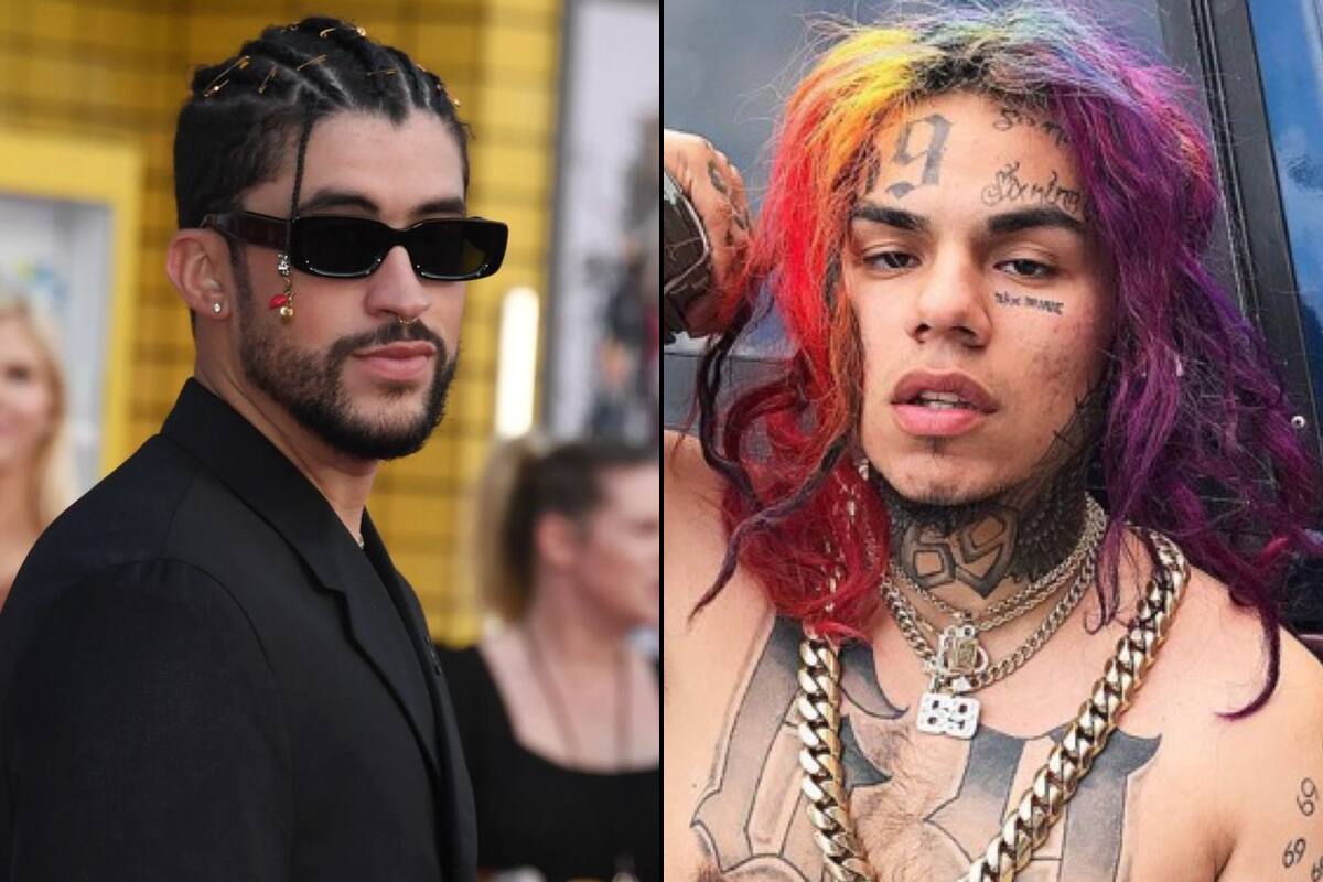 Bad Bunny y 6ix9ine Las celebridades protagonizaron polémicas. - Créditos: Twitter