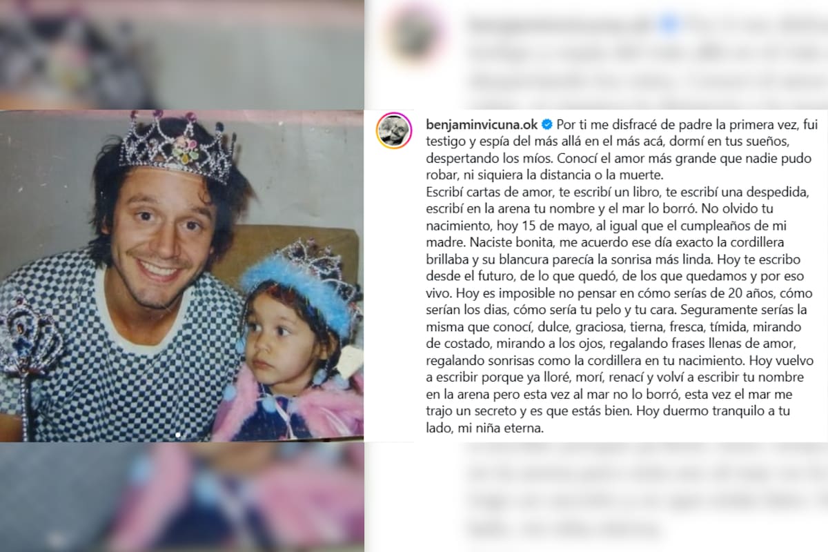 El mensaje del actor para su hija Blanca.