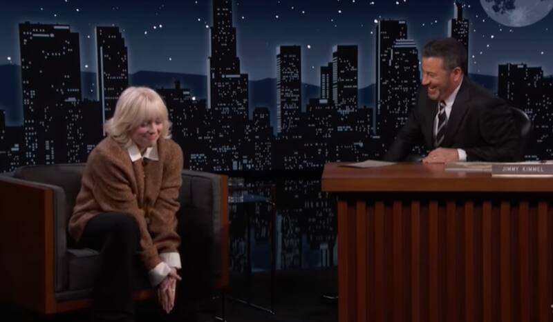 Billie Eilish con Jimmy Kimmel - Créditos: Captura