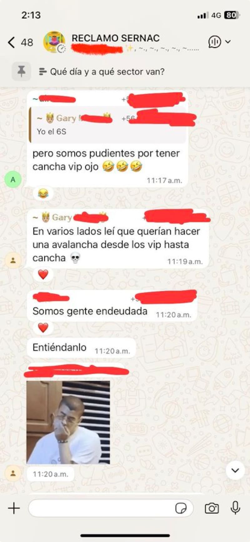 Capturas de pantallas expuestas por Daniel Merino.